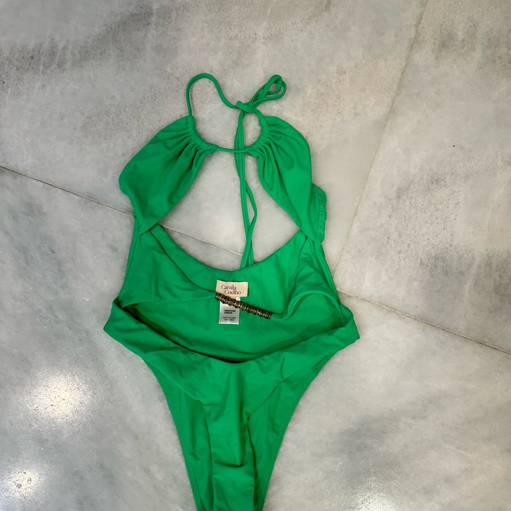 Camila Coelho Vibrant Green Kids One Piece